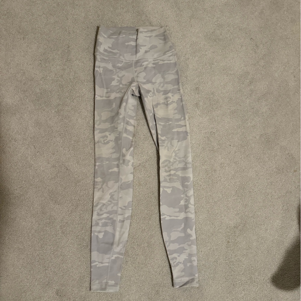 Lululemon White Camouflage Align Leggings
